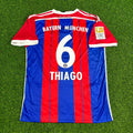 2014 Thiago Alcantara #6 Bayern Munich 2015 Home Retro Football Jersey – Back View