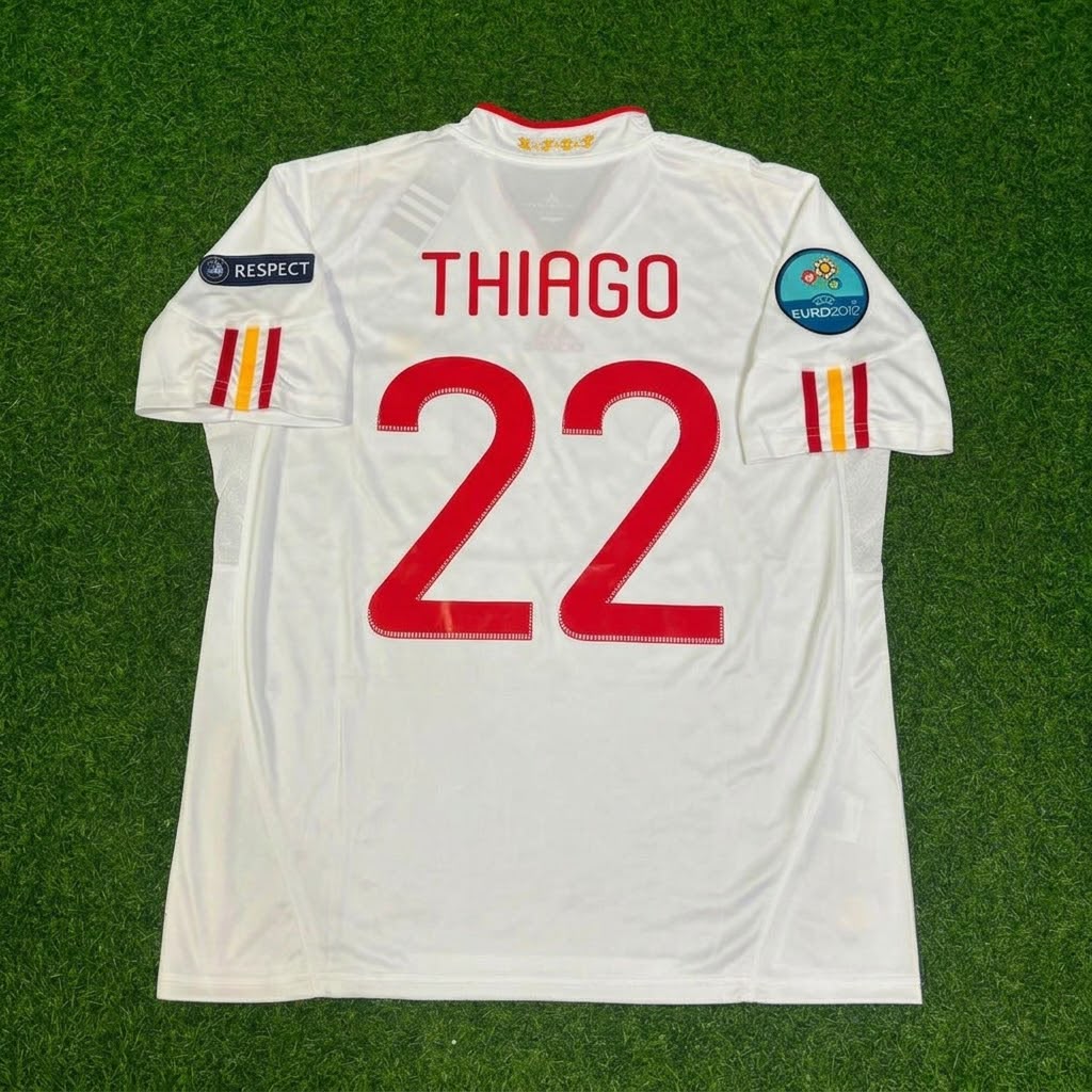 Spain EURO 2012 Final Retro Football Jersey – Thiago Alcantara – Back View