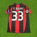 2010/11 Thiago Silva #33 AC Milan Home Retro Football Jersey – Back View