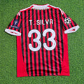 Thiago Silva 33 - AC Milan Home 2011/12 Retro Kit Jersey – Back View