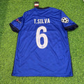 2021 Thiago Silva 6- Chelsea Champions League Final Blue Retro Football Jersey Collection – Back View