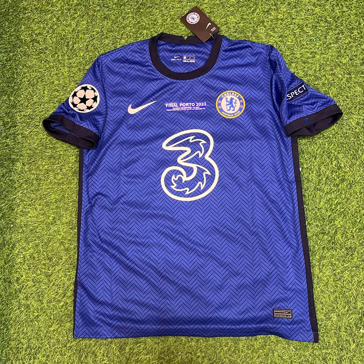 2021 Thiago Silva 6- Chelsea Champions League Final Blue Retro Football Jersey Collection – Front View