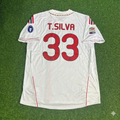 2011/12 Thiago Silva #33 Milan White Away Retro Football Jersey – Back View