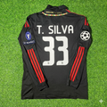 2011/12 Thiago Silva AC Milan Red & Black Retro Football Jersey Collection – Back View