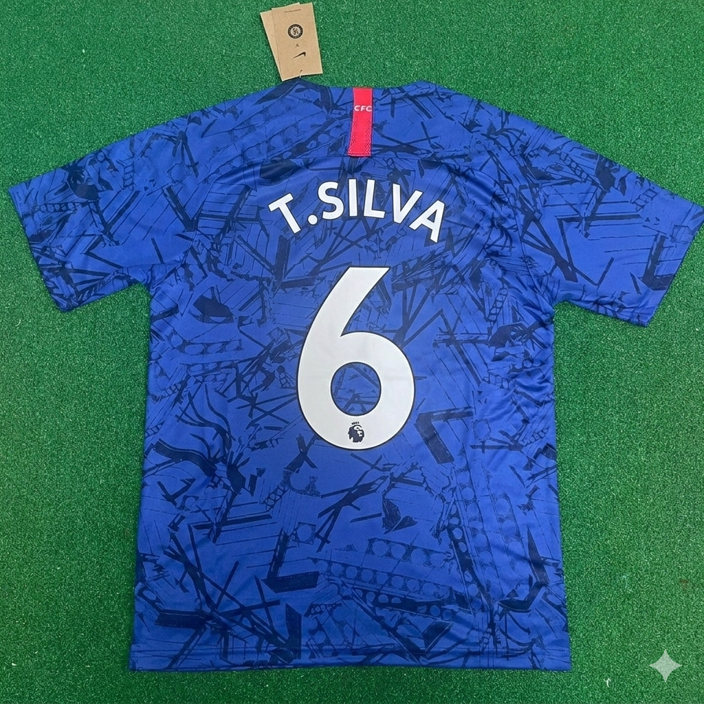 Chelsea 2019 2020 Blue Retro Kit Jersey – Thiago Silva #6 – Back View
