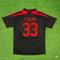 AC Milan Black Retro Third Football Jersey – Thiago Silva – Back View