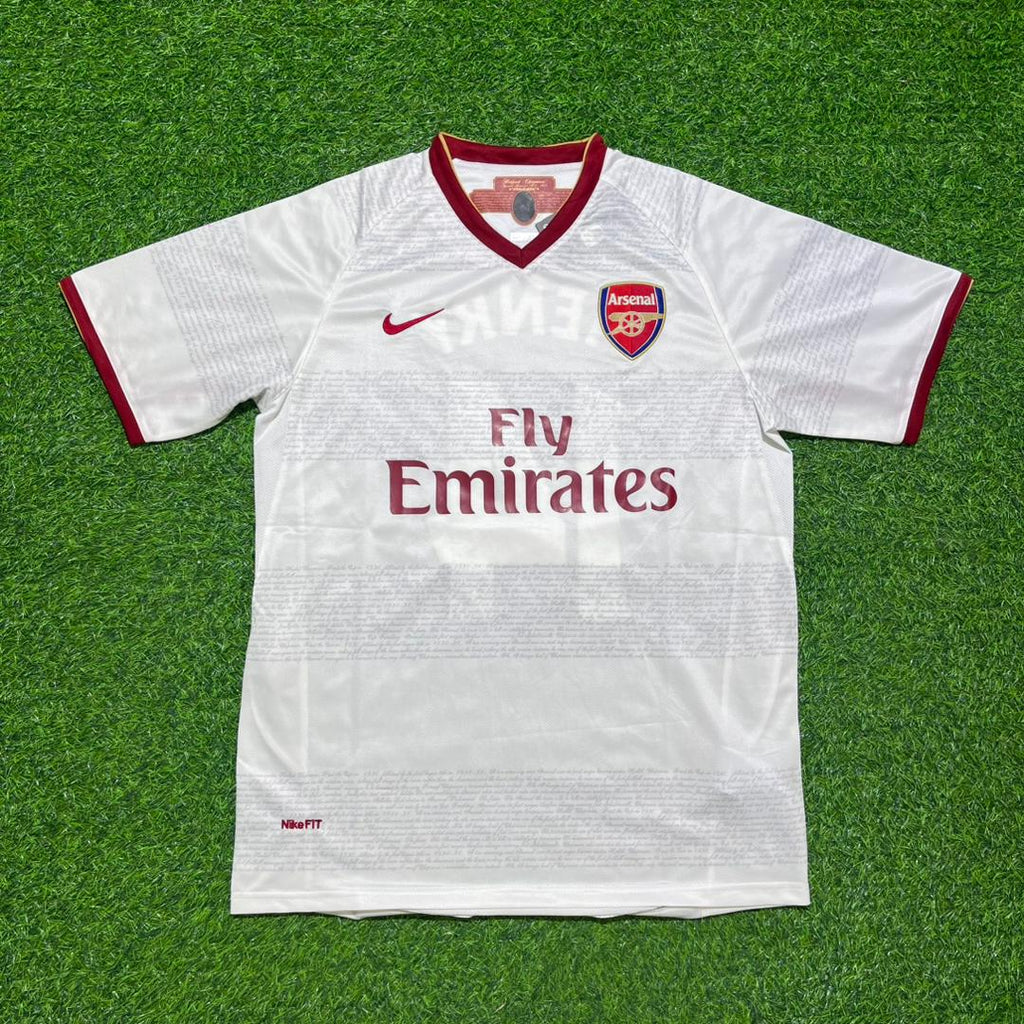 Arsenal 2004 2005 Away Retro White Jersey – Ashley Cole #3 – Front View