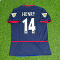 Thierry Henry 14- Arsenal 2002-2004 Black Blue o2 Retro Kit Jersey – Back View