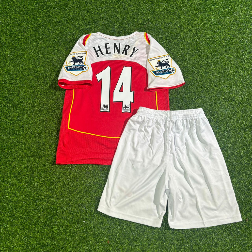 2004/05 Thierry Henry Arsenal Home Kids Football Jersey Collection – Back View