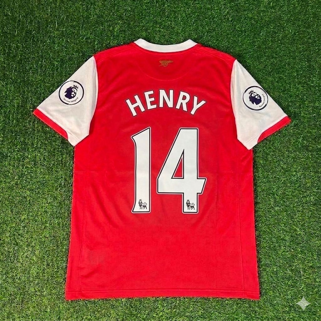 Arsenal 2006/2008 Season Retro Jersey – Thierry Henry #14 – Back View