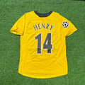 Thierry Henry 14 - Arsenal 2005/06 Yellow Retro Kit Jersey – Back View