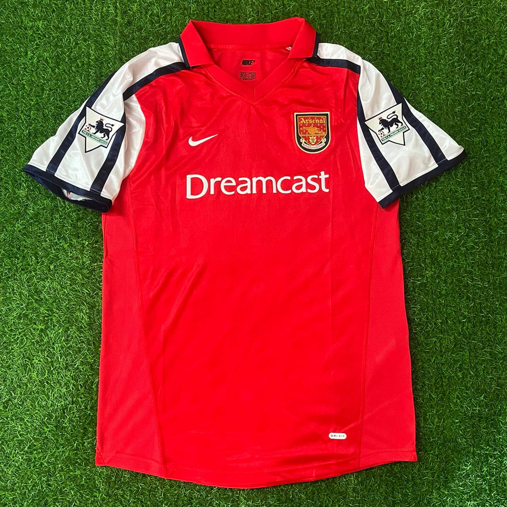 1999/02 Thierry Henry Arsenal Red White Retro Football Jersey – Front View