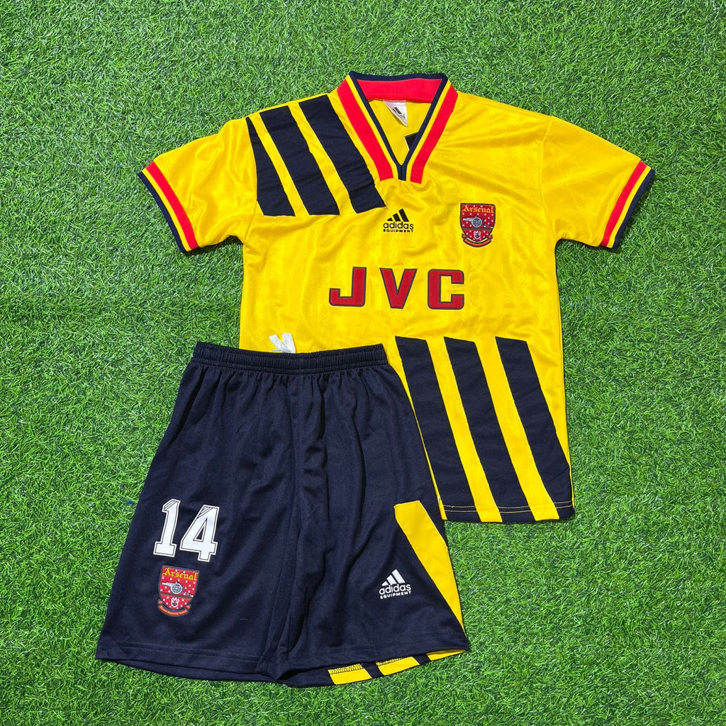 Arsenal Yellow Retro Kids Football Kit Thierry Henry