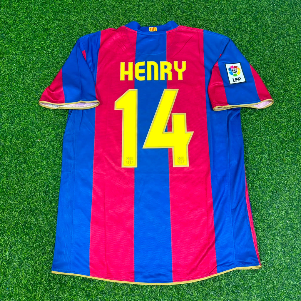 Thierry Henry Barcelona 2007 2008 Retro Jersey – Back View