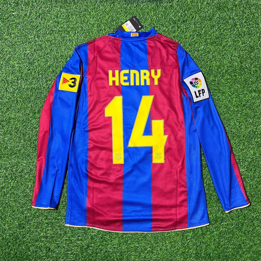 2007 Thierry Henry Barcelona Retro Football Jersey – Back View