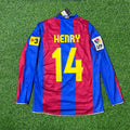 2007 Thierry Henry Barcelona Retro Football Jersey – Back View