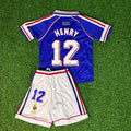 1998 Thierry Henry 14 France Home Kids Football Jersey – Back View