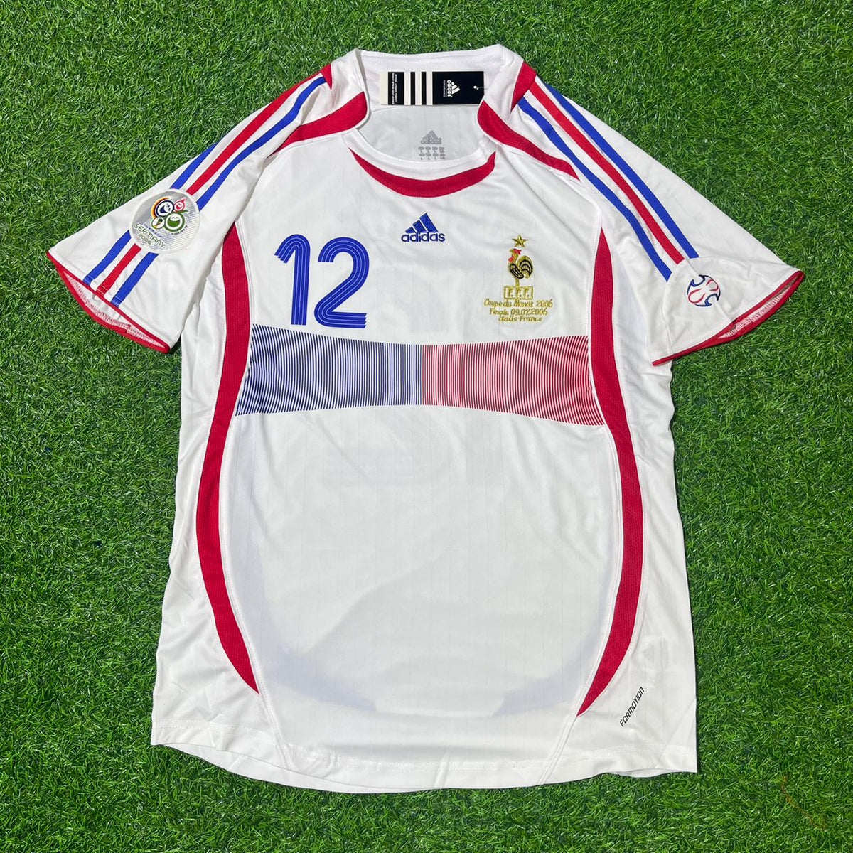 2006 France World Cup Thierry Henry Final White Retro Kit – Front View