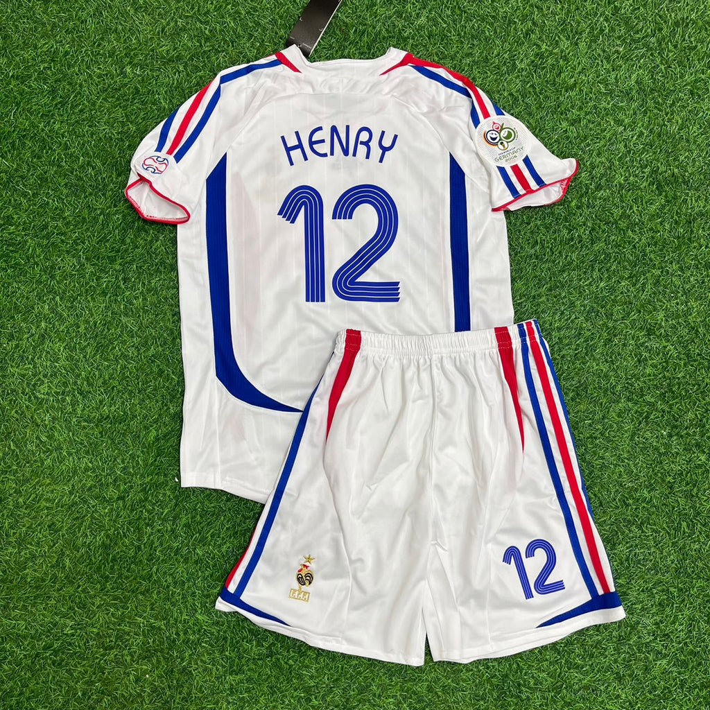 2006 France World Cup Thierry Henry Retro Kids Football Jersey – Back View