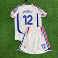 2006 France World Cup Thierry Henry Retro Kids Football Jersey – Back View