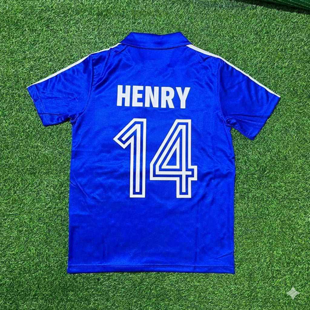 France World Cup Retro Football Jersey Retro – Thierry Henry – Back View