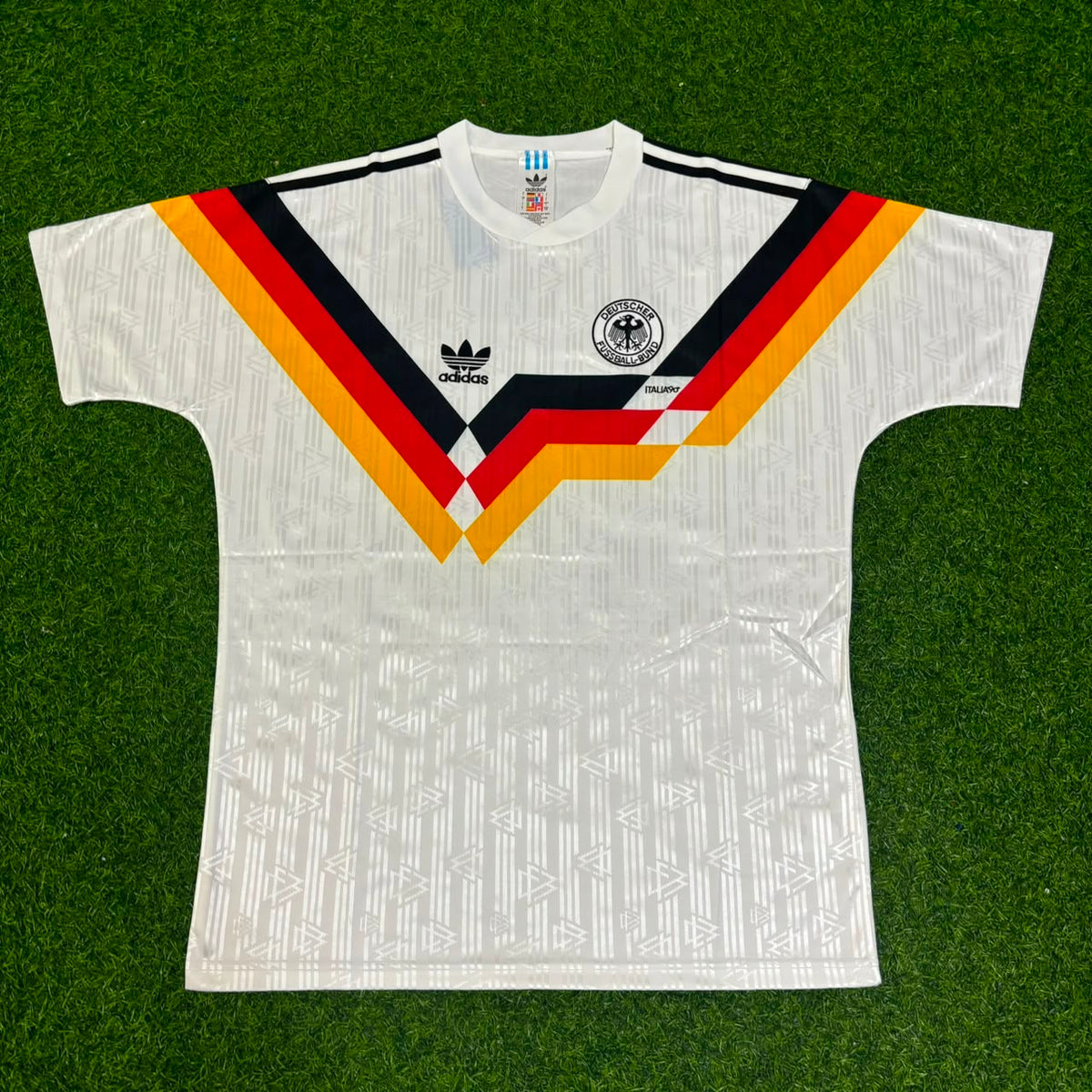 1990 Germany World Cup Thomas Berthold Retro Football Jersey – Front View