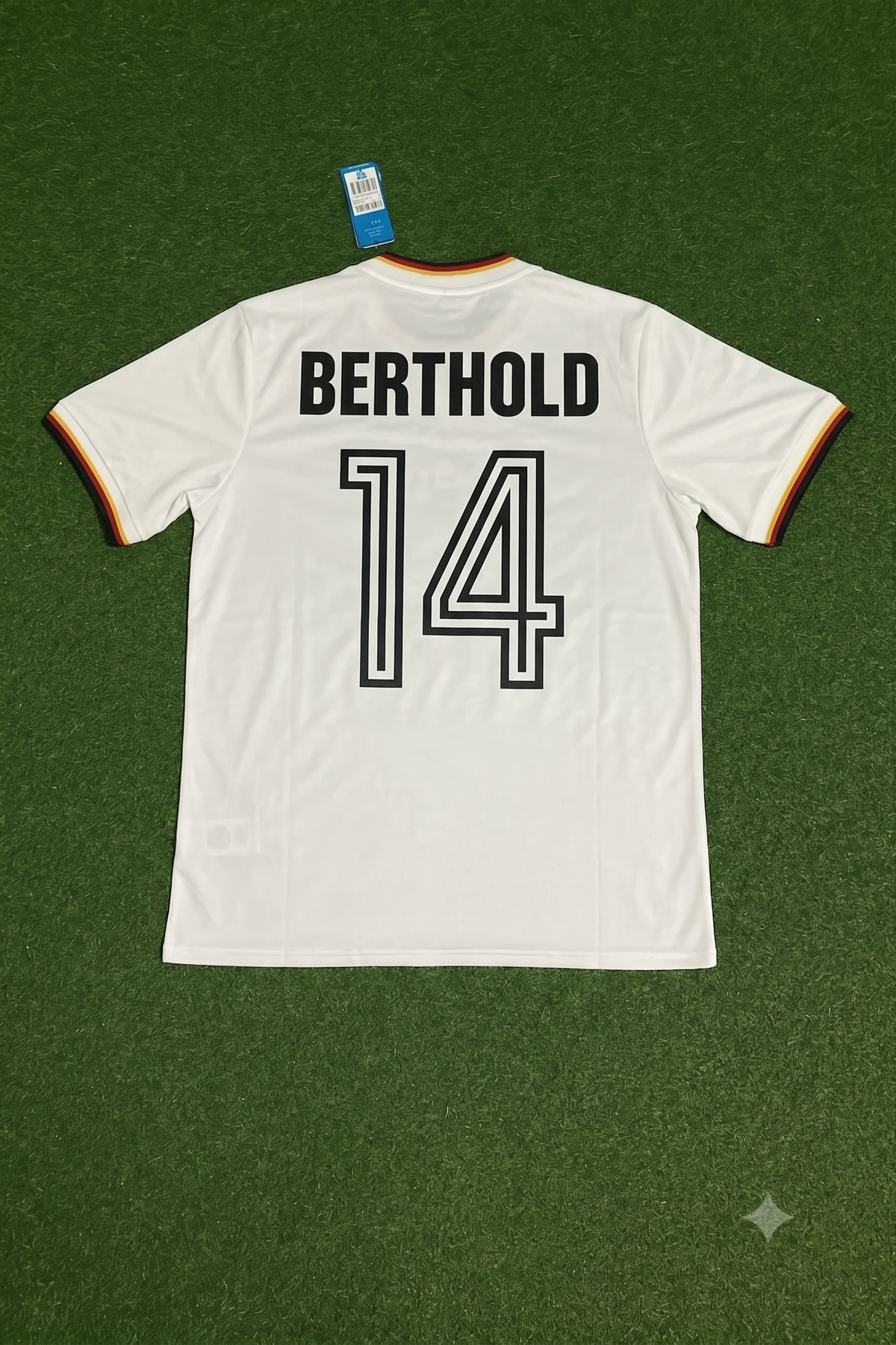 1986 Germany World Cup Thomas Berthold Retro Football Jersey – Back View