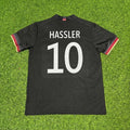 Thomas Häßler #10 Germany Black Retro Football Jersey – Back View