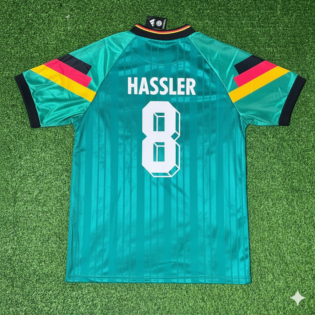 1992 Thomas Hässler Germany Deutschland Football Jersey – Back View