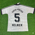 1997 Thomas Helmer Bayern Munich 1998 Away White Retro Football Jersey – Back View