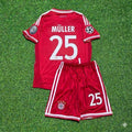 Bayern Munich 2013 Champions League Final Kids Retro Kit – Thomas Müller #25 – Back View