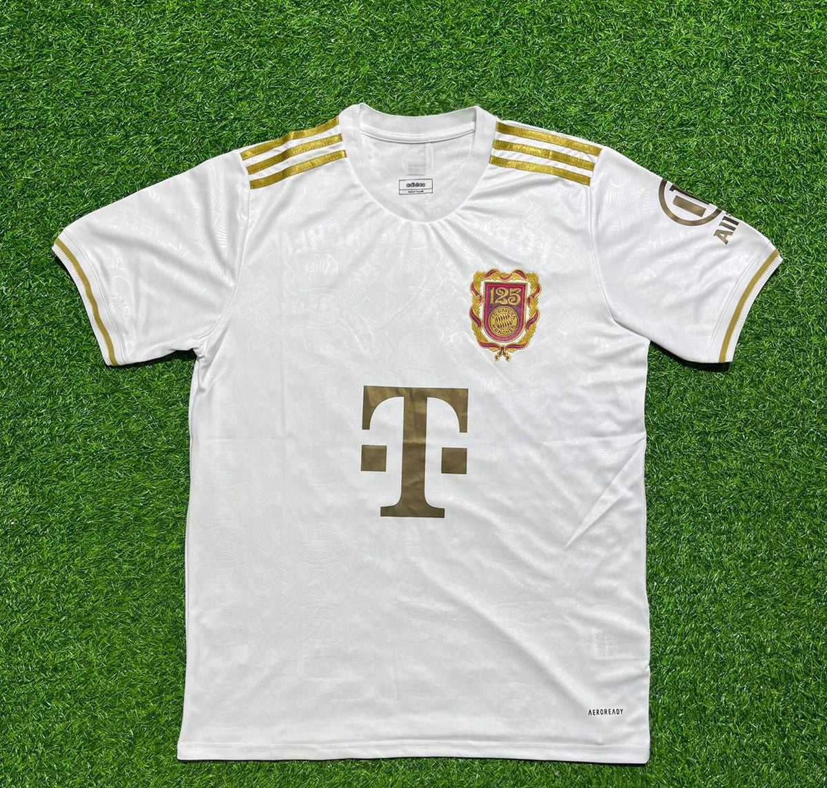 Bayern München 125 Years Anniversary Special-Edition White Football Jersey – Back View