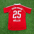Thomas Müller Bayern Munich 2006/07 Red Retro Football Jersey – Back View