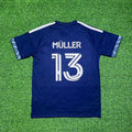 Thomas Müller Vancouver Whitecaps Canada MLS New Season 2026 2027 Blue Soccer Kit – Back View