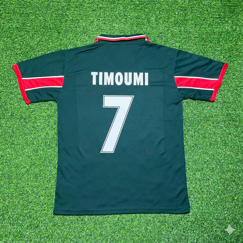 Mohamed Timoumi Morocco Home Retro Football Jersey – Back View