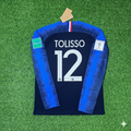 France 2018 World Cup Final Long Sleeve Retro Football Jersey – Corentin Tolisso – Back View