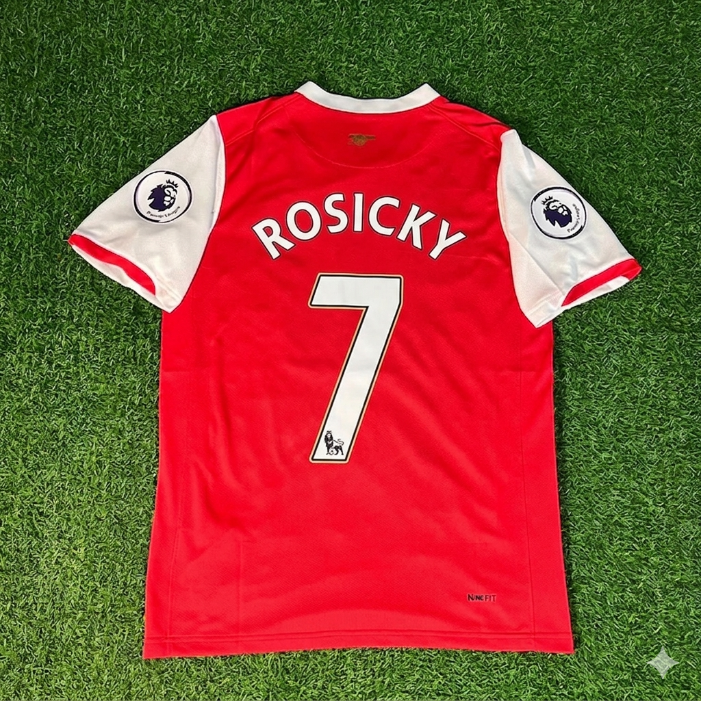 Arsenal 2006/2008 Season Retro Jersey – Tomáš Rosický #7 – Back View