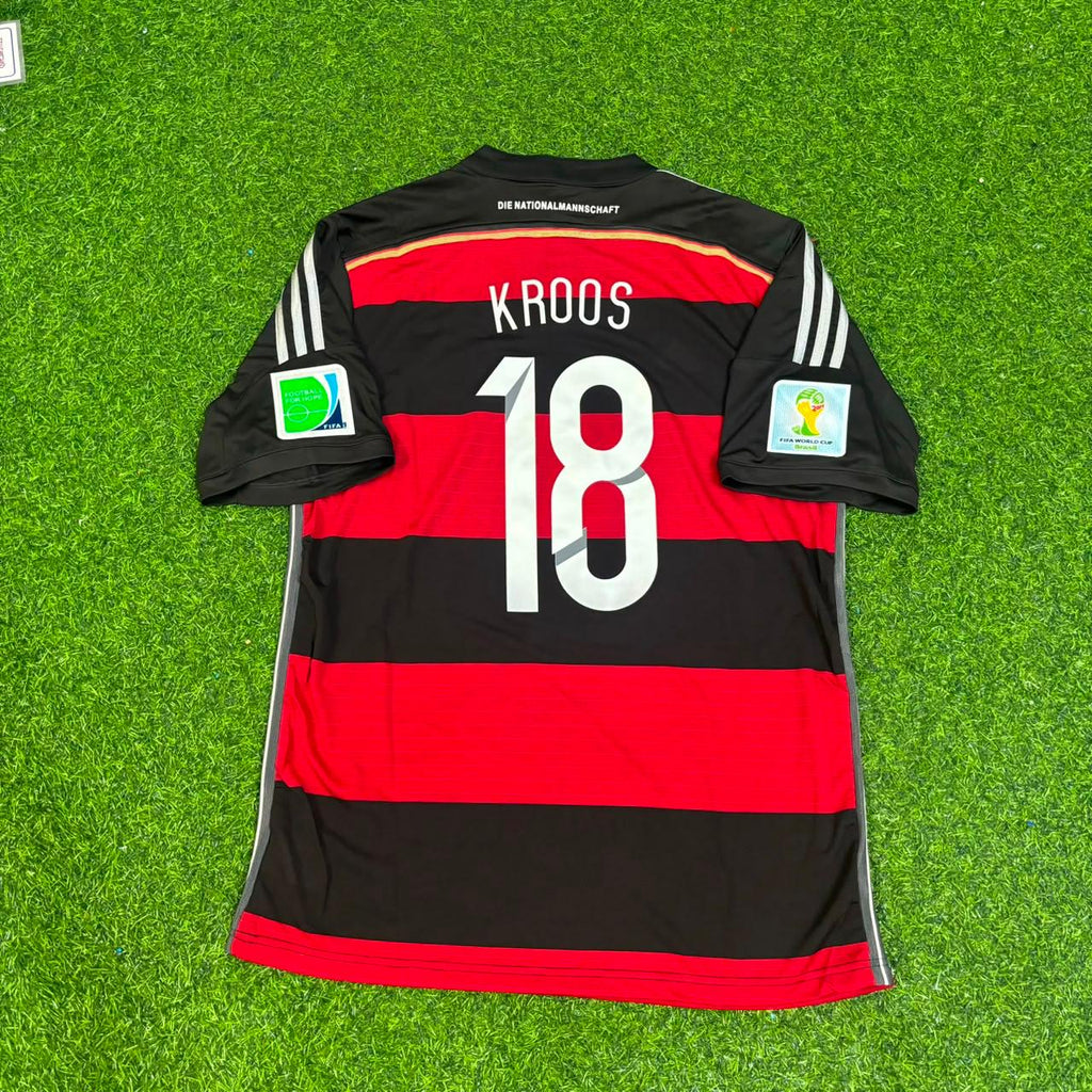 Toni Kroos Germany Deutschland 2014 World Cup Brazil Black Red Retro Jersey – Back View