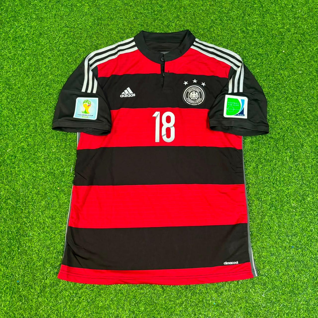 Toni Kroos Germany Deutschland 2014 World Cup Brazil Black Red Retro Jersey – Front View