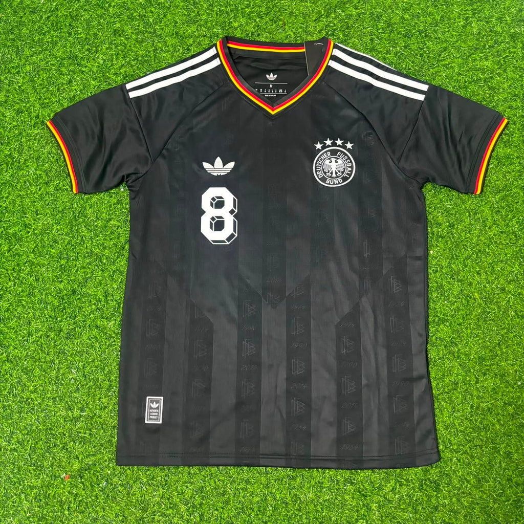 Germany Black Retro Vintage Football Jersey – Toni Kroos 8# – Front View