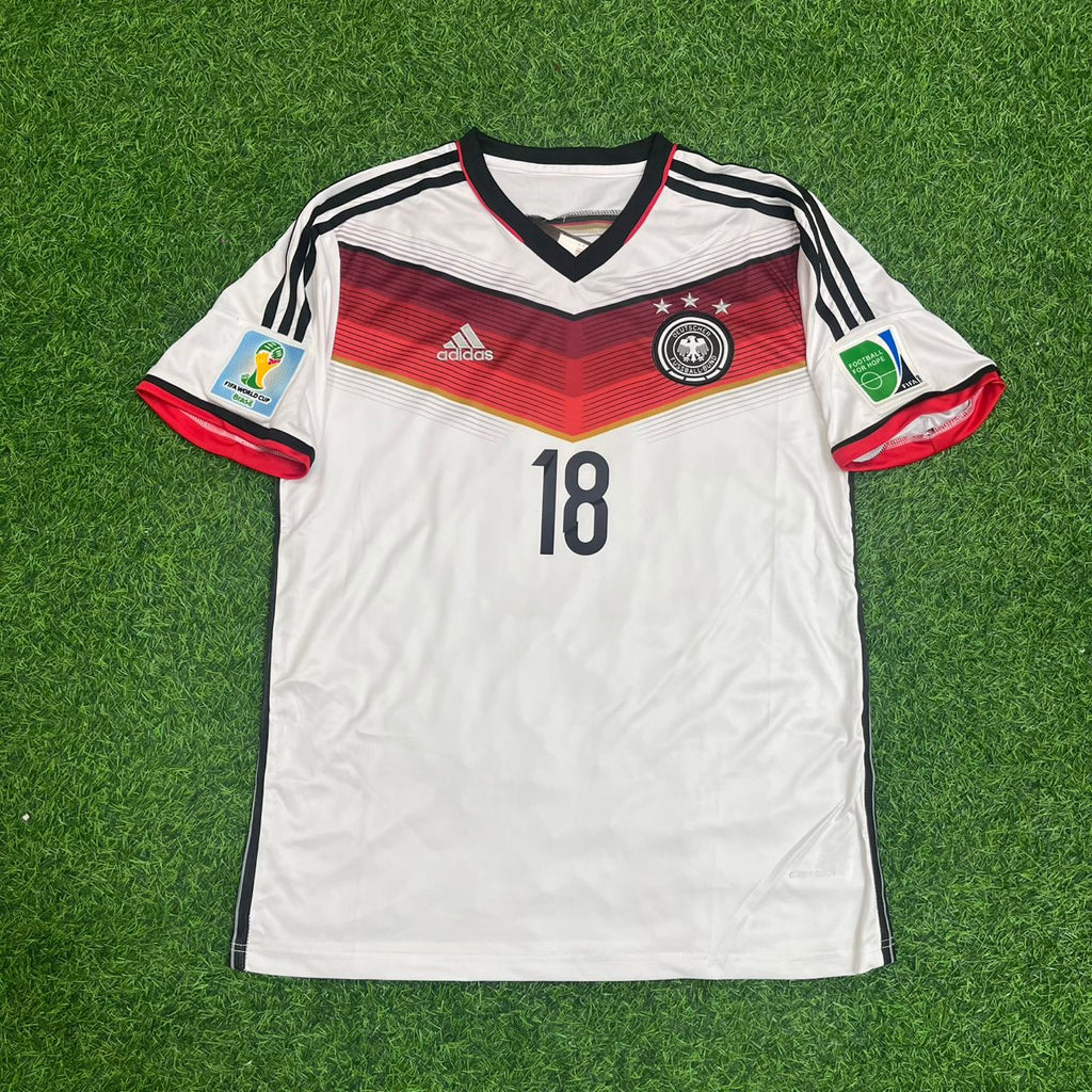 Toni Kroos - Germany Deutschland 2014 World Cup White Retro Kit Jersey – Front View