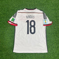 Toni Kroos - Germany Deutschland 2014 World Cup White Retro Kit Jersey – Back View