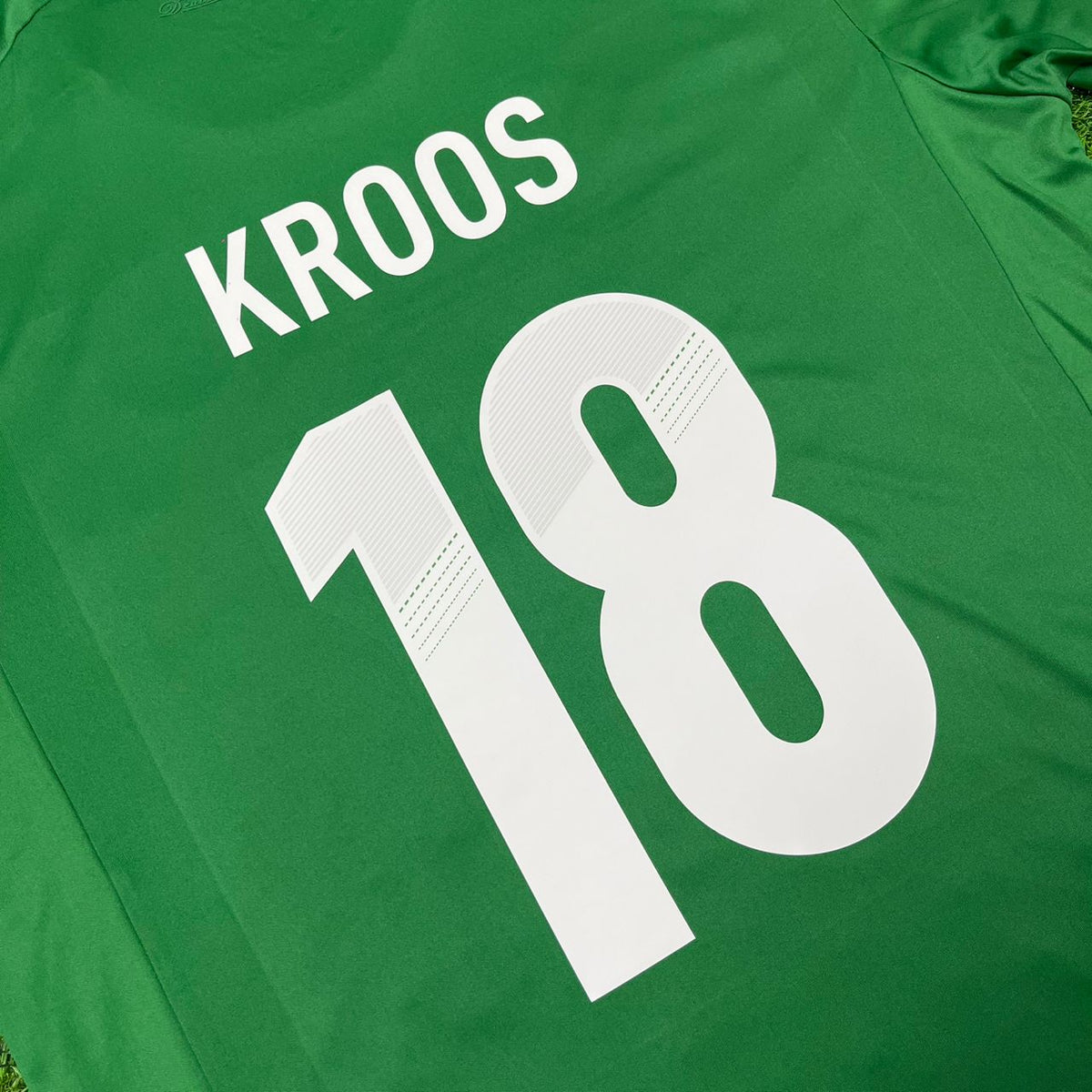 Germany EURO 2012 Green Retro Football Jersey – Toni Kroos – Detailed View
