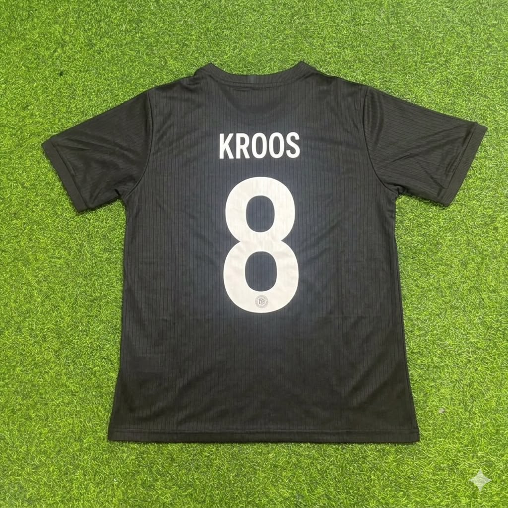 Toni Kroos Germany 125 Years Special Black Football Jersey – Back View