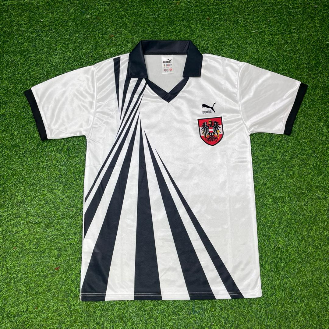 Toni Polster Austria 1990 World Cup White Retro Football Jersey – Front View