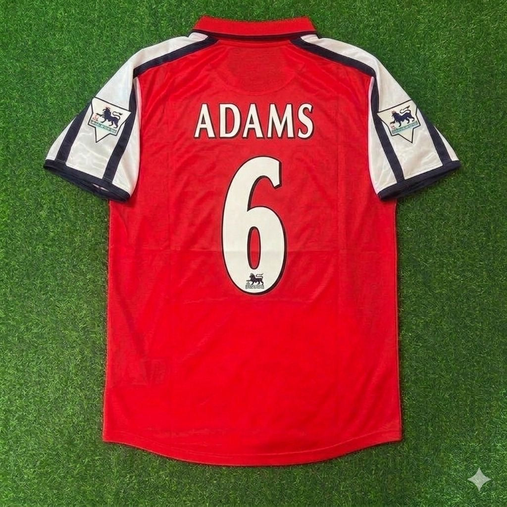 Arsenal 1999/02 Red White Retro Jersey – Tony Adams #6 – Back View