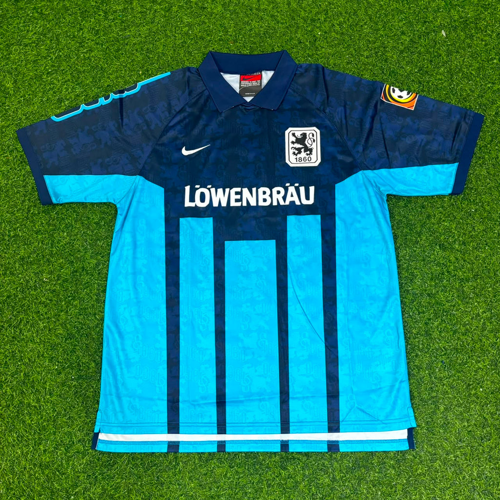 Torben Hoffmann TSV 1860 München Blaues Heim Retro Fußballtrikot Jersey – Front View