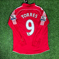 Fernando Torres Liverpool 2007-2008 Red Retro Kit Jersey – Back View