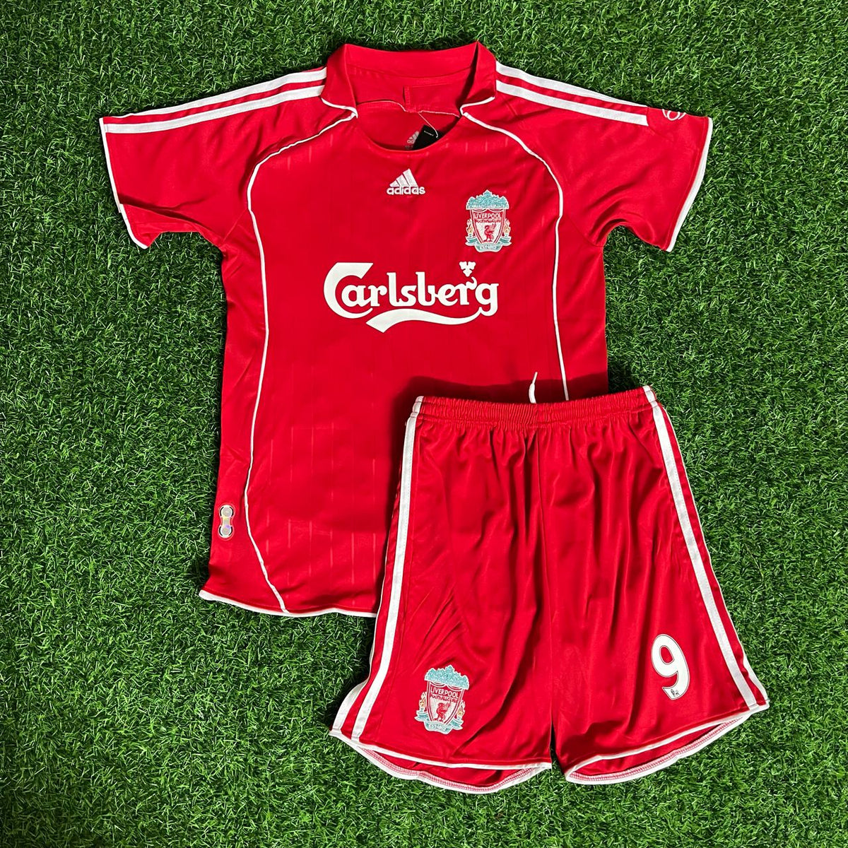 Fernando Torres 9 - Liverpool FC 2007/08 Kids Kit Jersey KinderTrikot Enfant – Front View