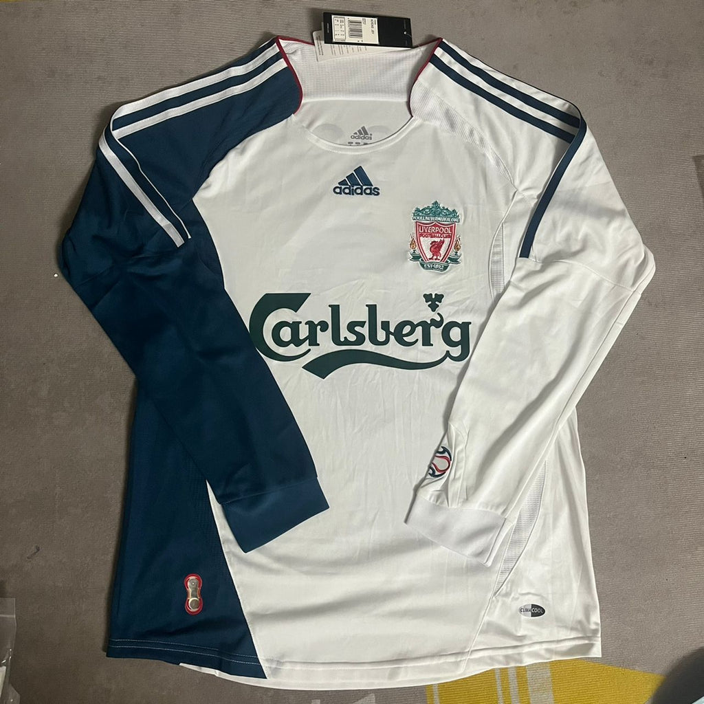 Philippe Coutinho Liverpool White Blue Retro Football Jersey – 8